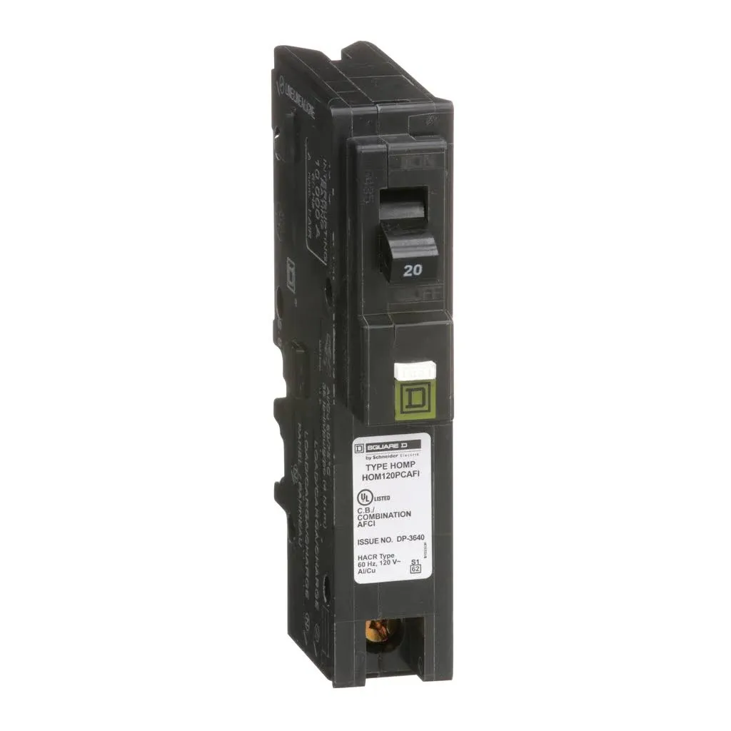 Square-D Homeline 20A Single Pole Circuit Breaker