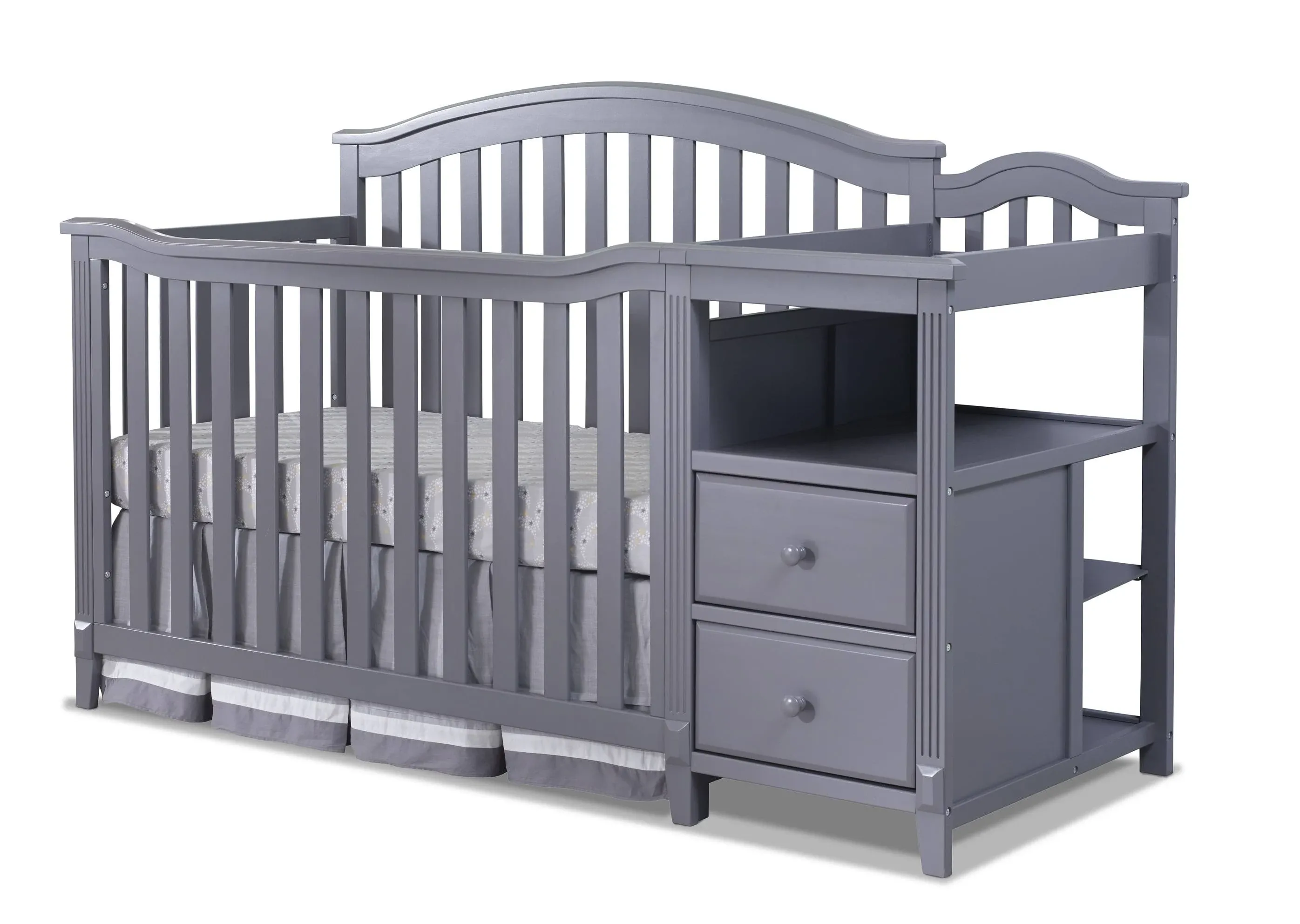 Sorelle Berkley 4-In-1 Convertible Crib And Changer In White