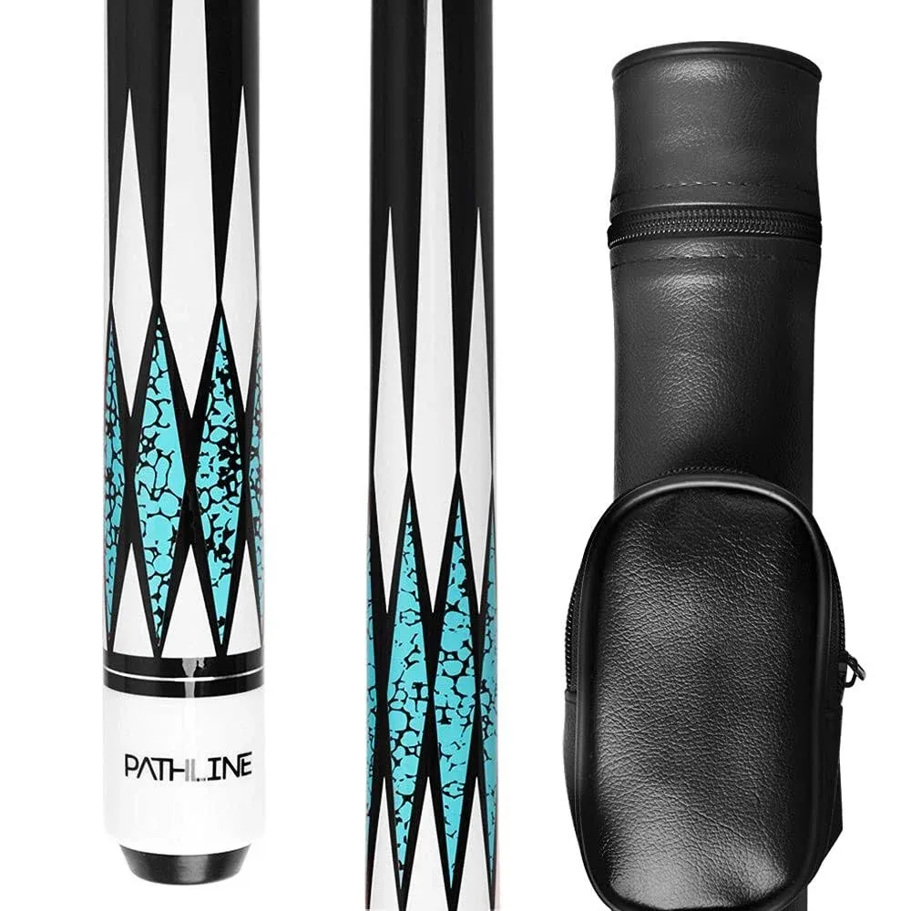 PLN Pool Cue Kit - 58 inch Canadian Maple Billiard Pool Stick and Hard Case