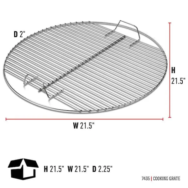 Weber Plated Steel Grill Cooking Grate for Charcoal Weber 22 in.