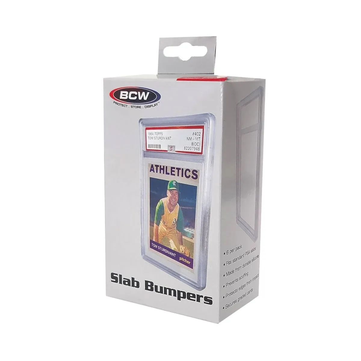 BCW Diversified BCDGSBPSACLR Card Slab Bumpers Game Clear - 6 Bumpers per Pack