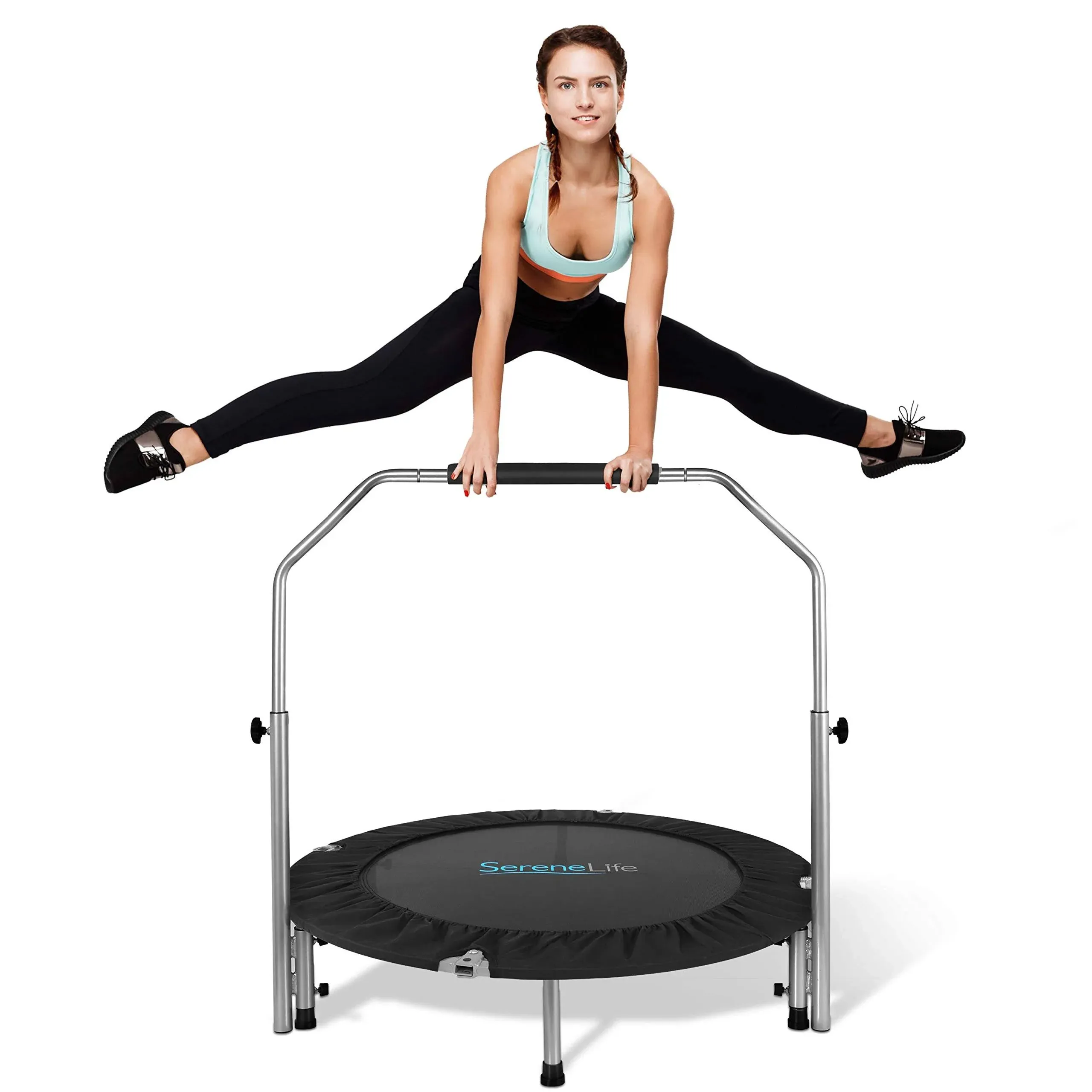 SereneLife 36&#034; Round Heavy Duty Exercise/Fitne<wbr/>ss/Sport Trampoline SLSPT365