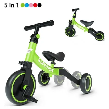 Besrey Toddler 5-in-1 Tricycle for Kids 1-4 Years