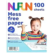 NuFun Activities Mess Free Paper - Kids Create No Mess Wonders with Special Coloring Paper, Gift for Kids, 100 Blank Pages, Size: 100 Sheets