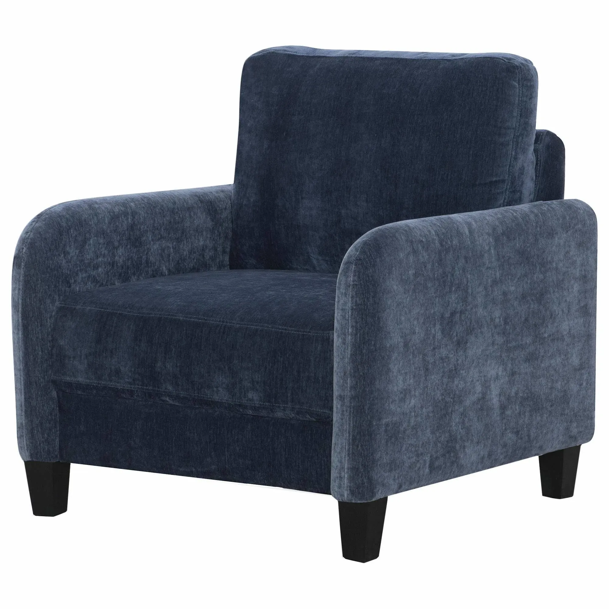 Home Furniture Outfitters - Everly Blue Velvet Chair - HF2350-908