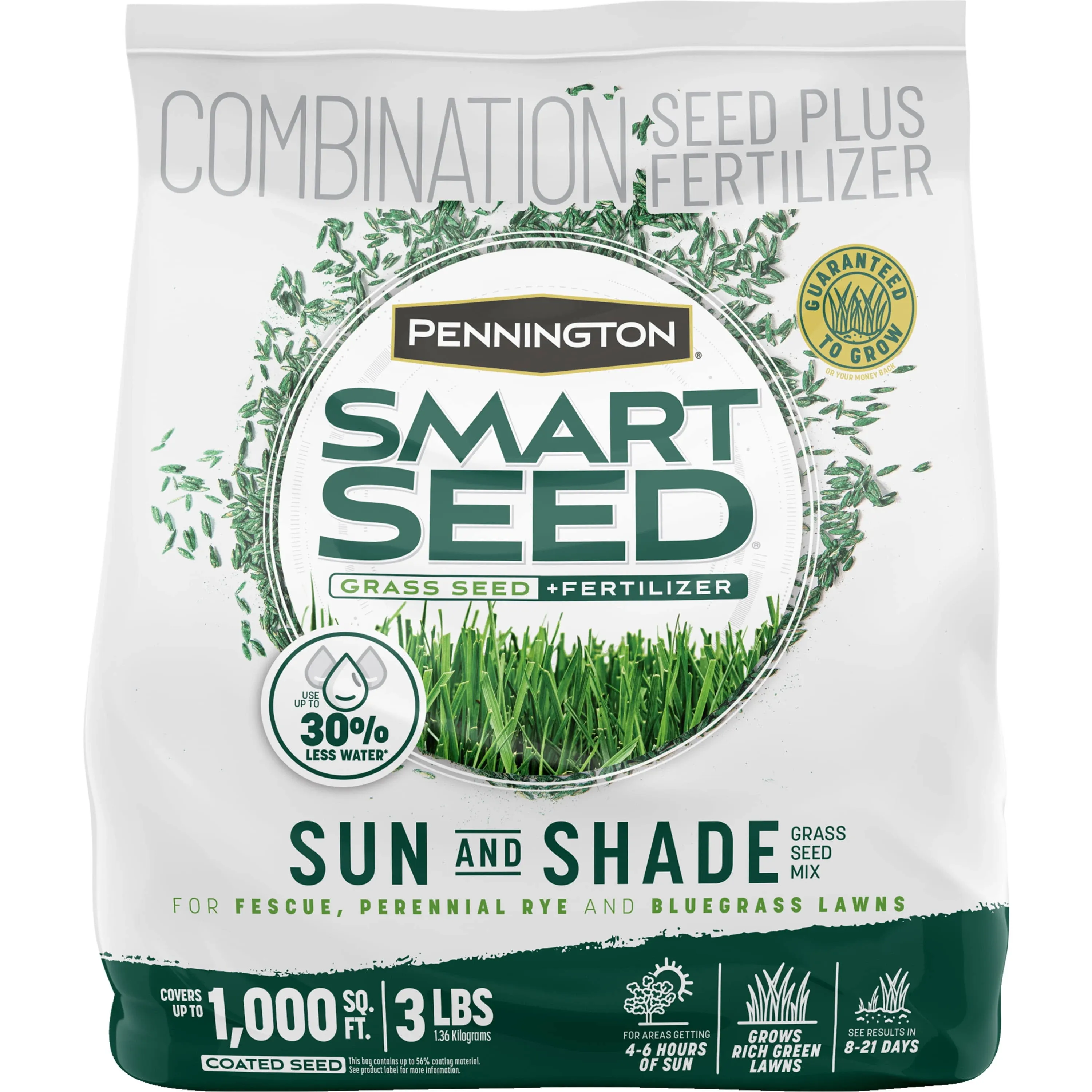 Pennington Smart Seed Sun and Shade Grass Mix - 3 lb