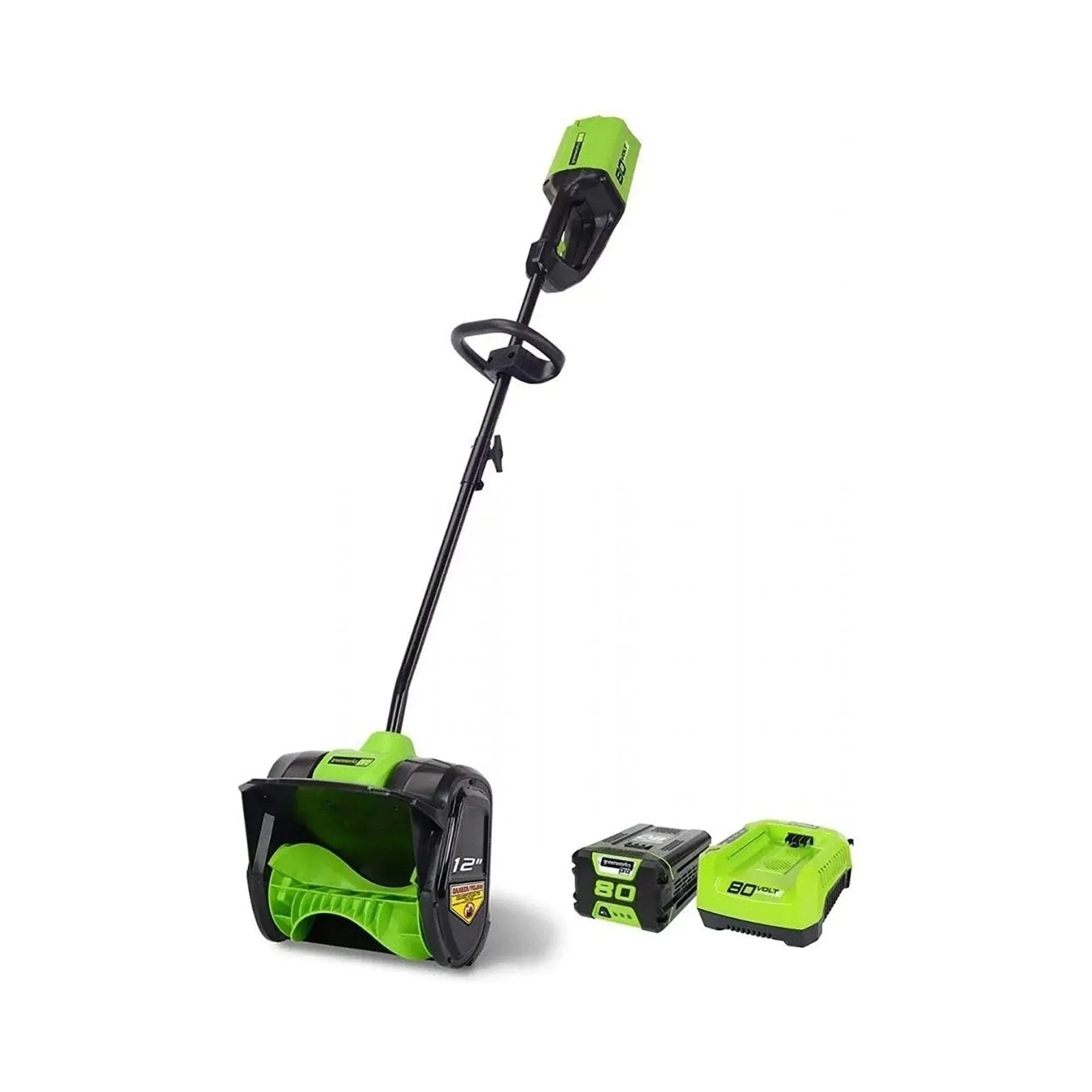 Greenworks 80V (75+ Compatible Tools) 12” Brushless Cordless Snow Shovel, 2.0Ah Battery and Charger Included