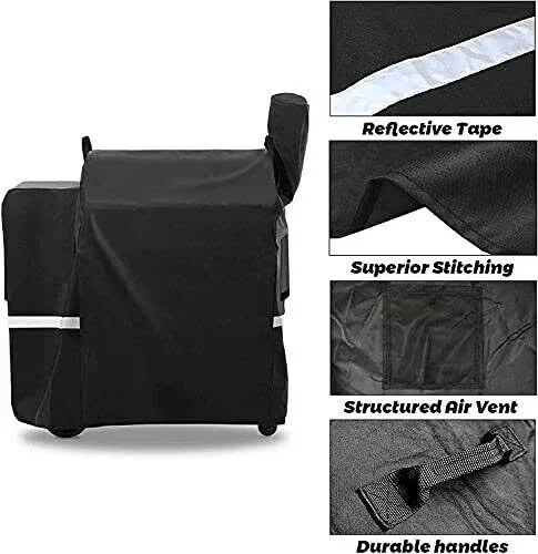 Comnova Grill Cover for Traeger Pro 34 & 780 Series - 600D Wood Pellet Smoker Cover for Traeger Waterproof & Heavy Duty, Premium Pellet BBQ Cover for Traeger Pro 34, Pro 780, Texas, Z Grills and More