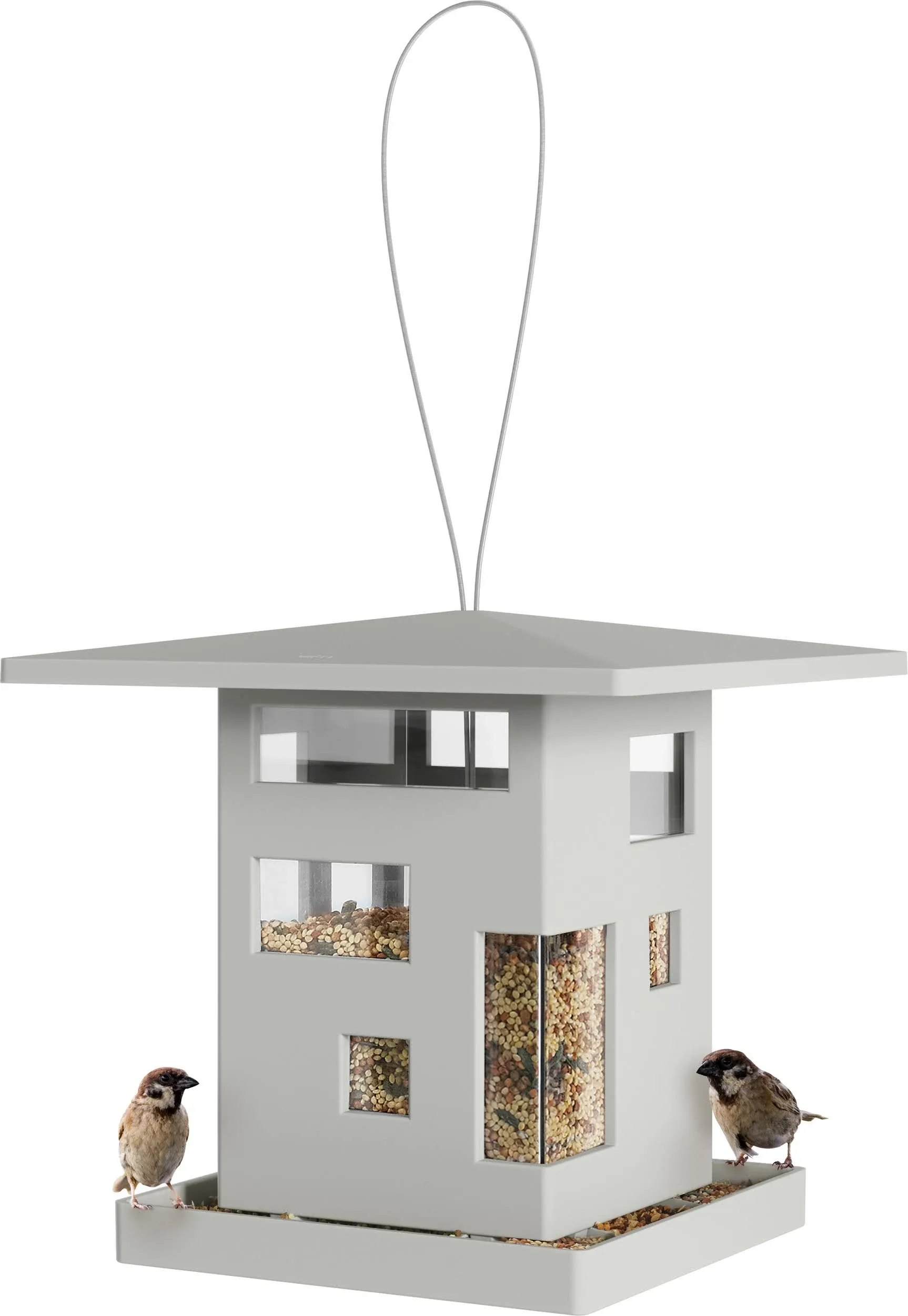 68 oz. Cafe Hanging Bird Feeder Grey