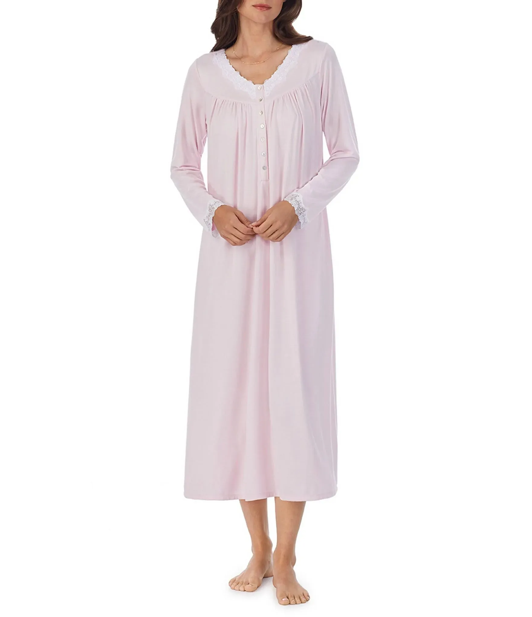 Eileen West Long Sleeve Ballet Nightgown - Pink