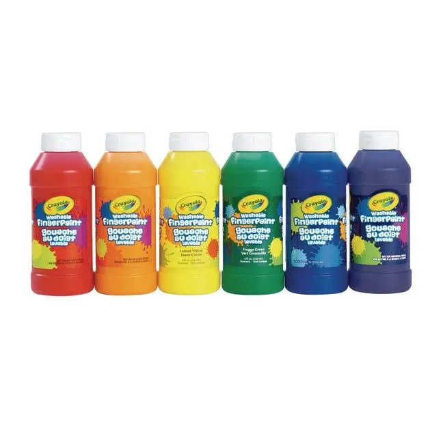 Crayola Washable Finger Paint - Set of 6