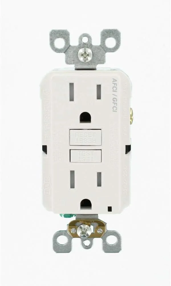 Leviton AGTR1-0KW AFCI-GFCI Dual Function Outlet