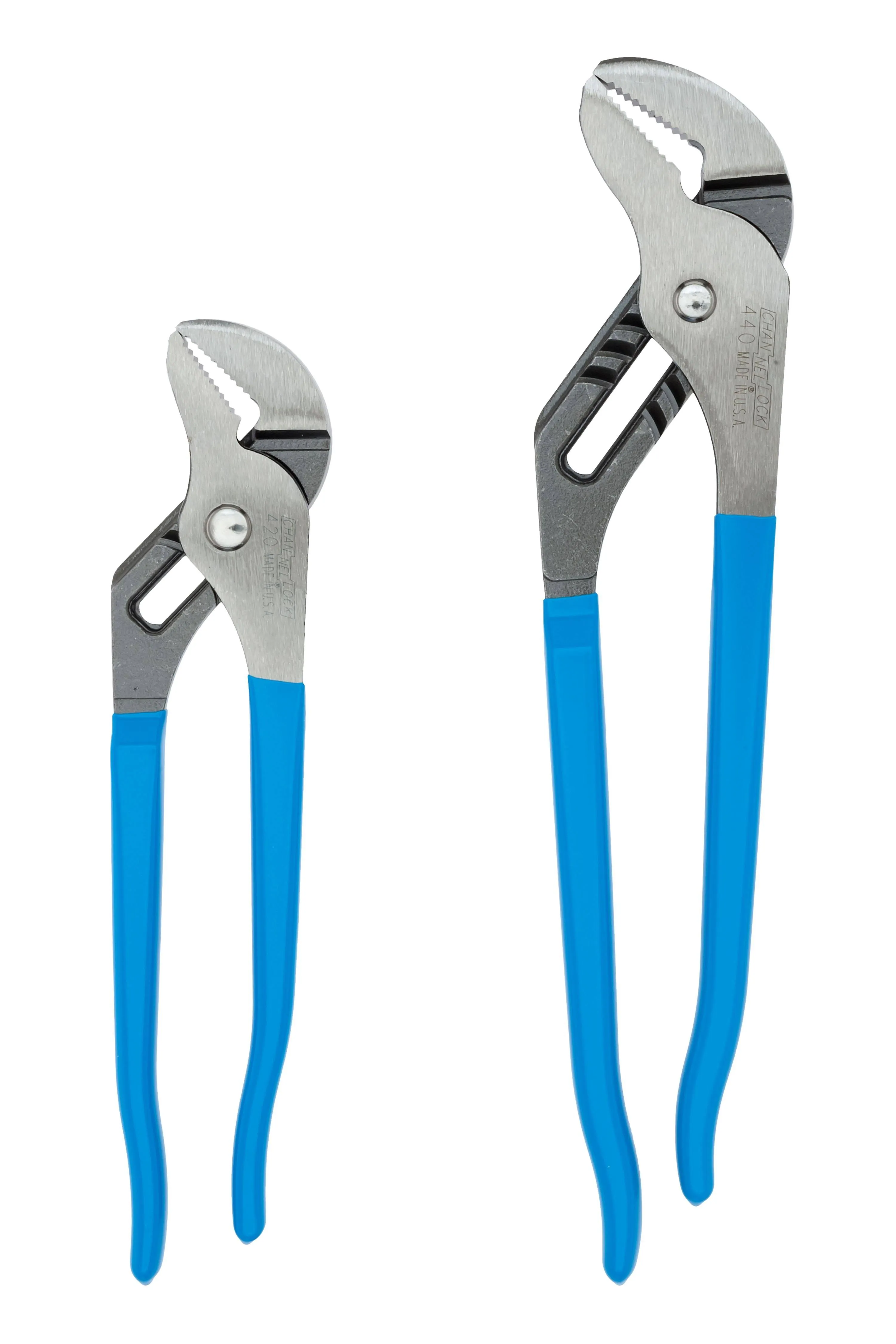 Channellock 2 Pcs Tongue &amp; Groove Pliers Set,  Straight Jaw Groove Joint Pliers