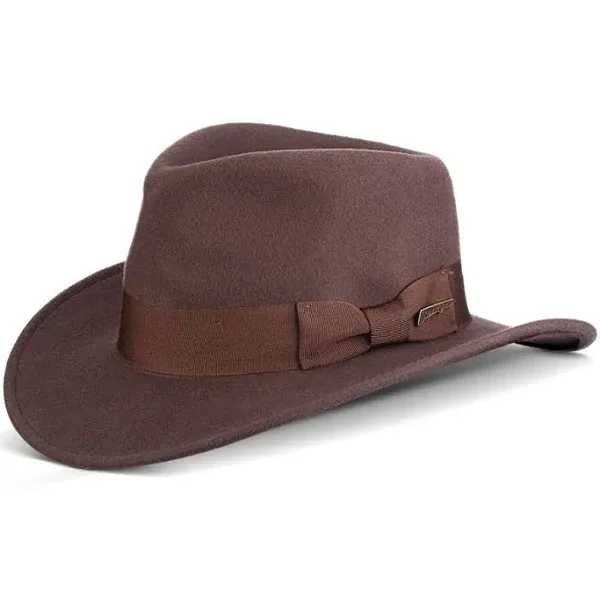 Indiana Jones Wool Felt Crushable Outback Hat