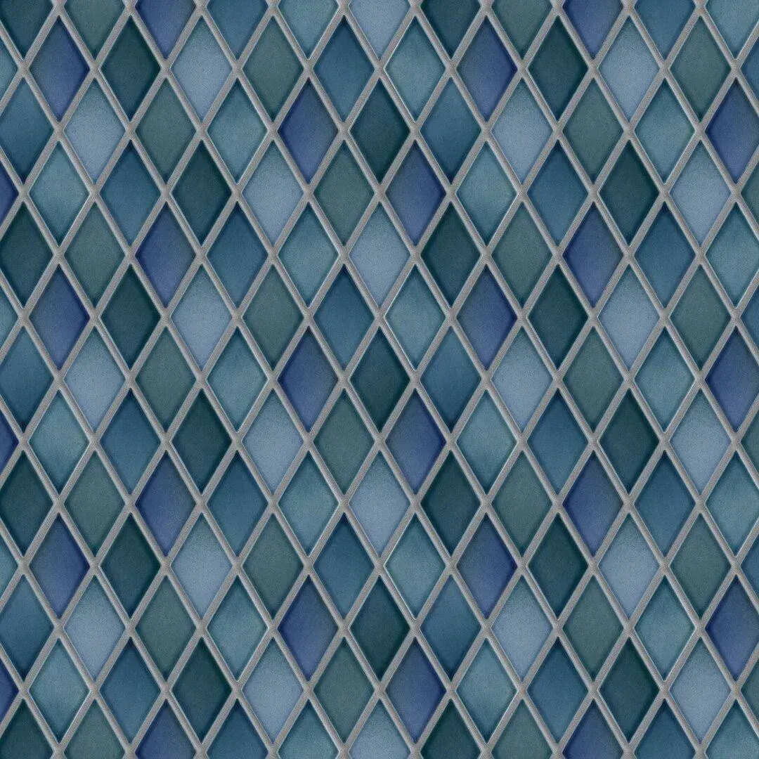 Hudson 2" x 3" Porcelain Grid Mosaic Wall & Floor Tile Color: Blue