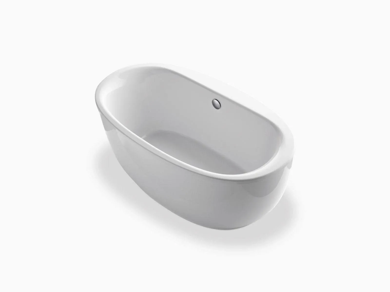 Kohler 6369-0 Sunstruck 66" x 36" Oval Freestanding Bath with Fluted Shroud and ...