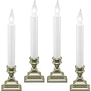 LED Battery Operated Window Candles with Timer Bright Hot Spot VT-1506A-4 Pac...