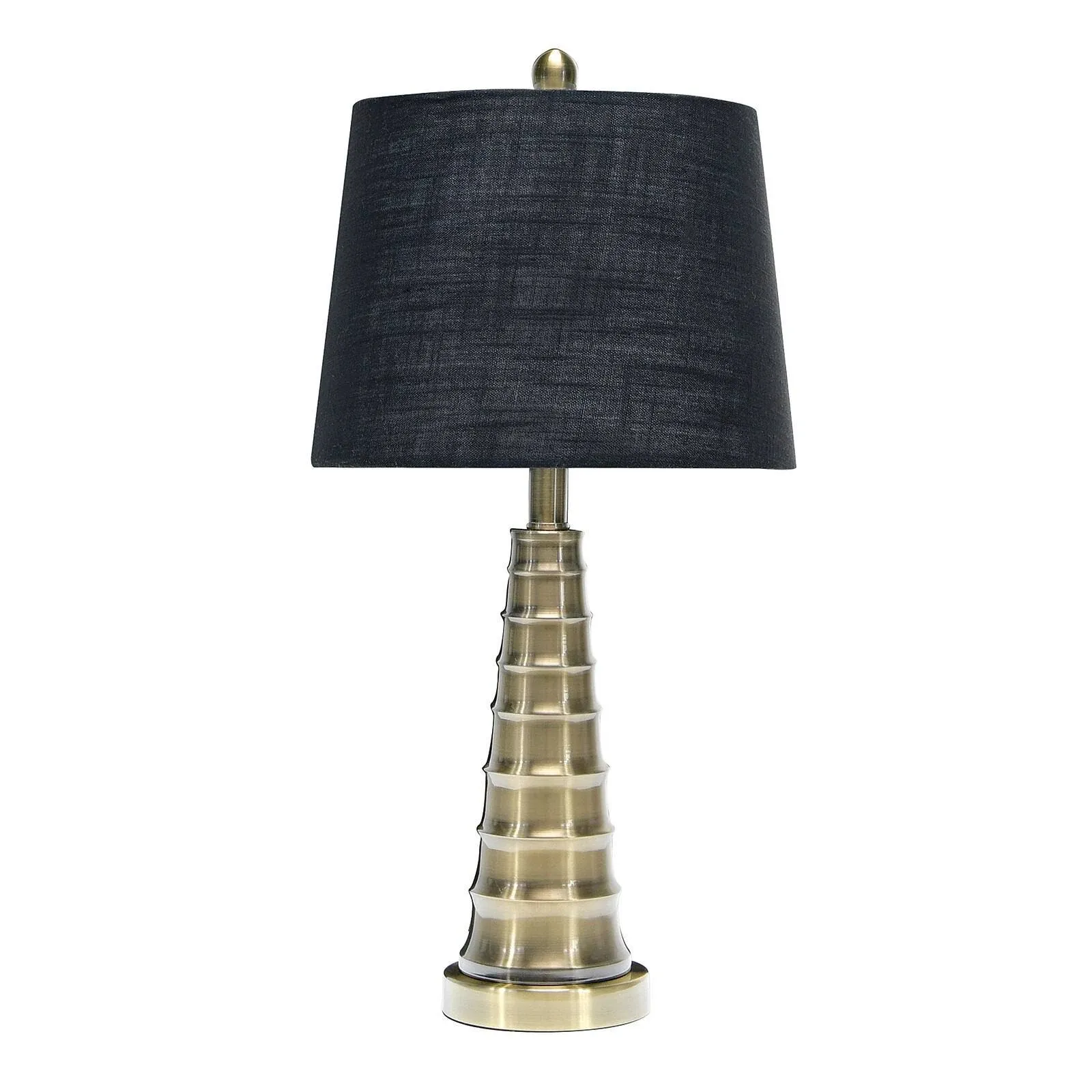 Creative Co-op Metal Conical Table Lamp, Brushed Brass