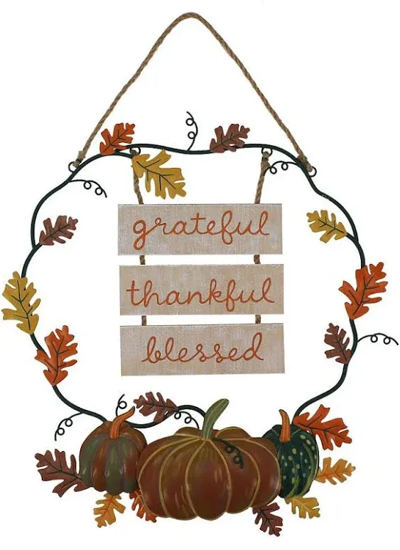 Celebrate Together™ Fall "Grateful Thankful Blessed" Wall Decor