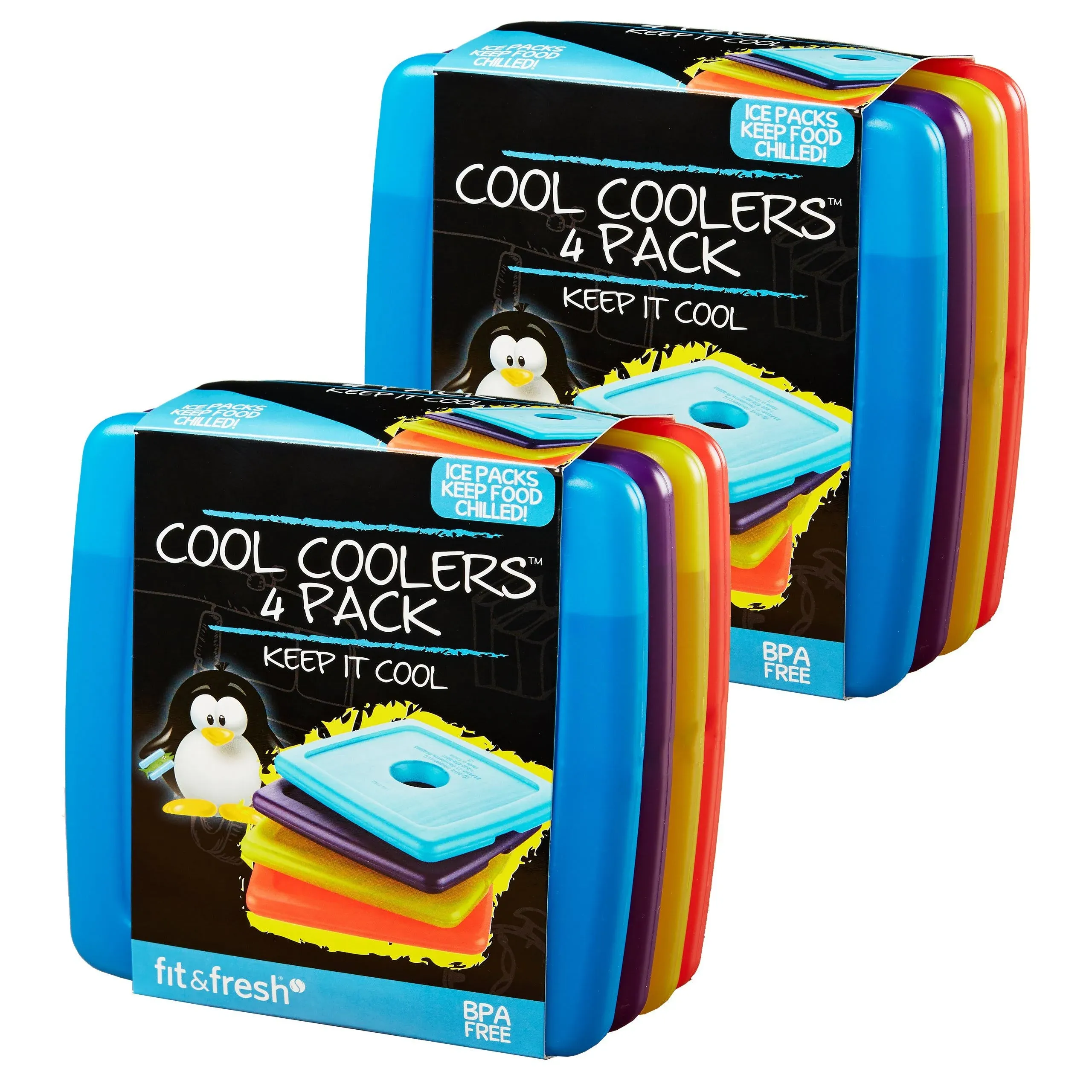 Fit & Fresh Cool Coolers Slim Reusable Ice Packs