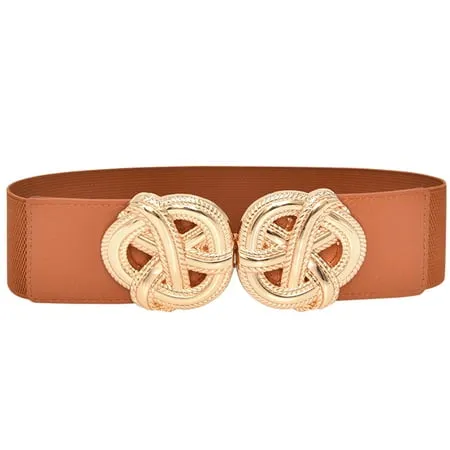 JASGOOD Wide Vintage Elastic Waist Belt for Women Stretchy Waistband for Dress