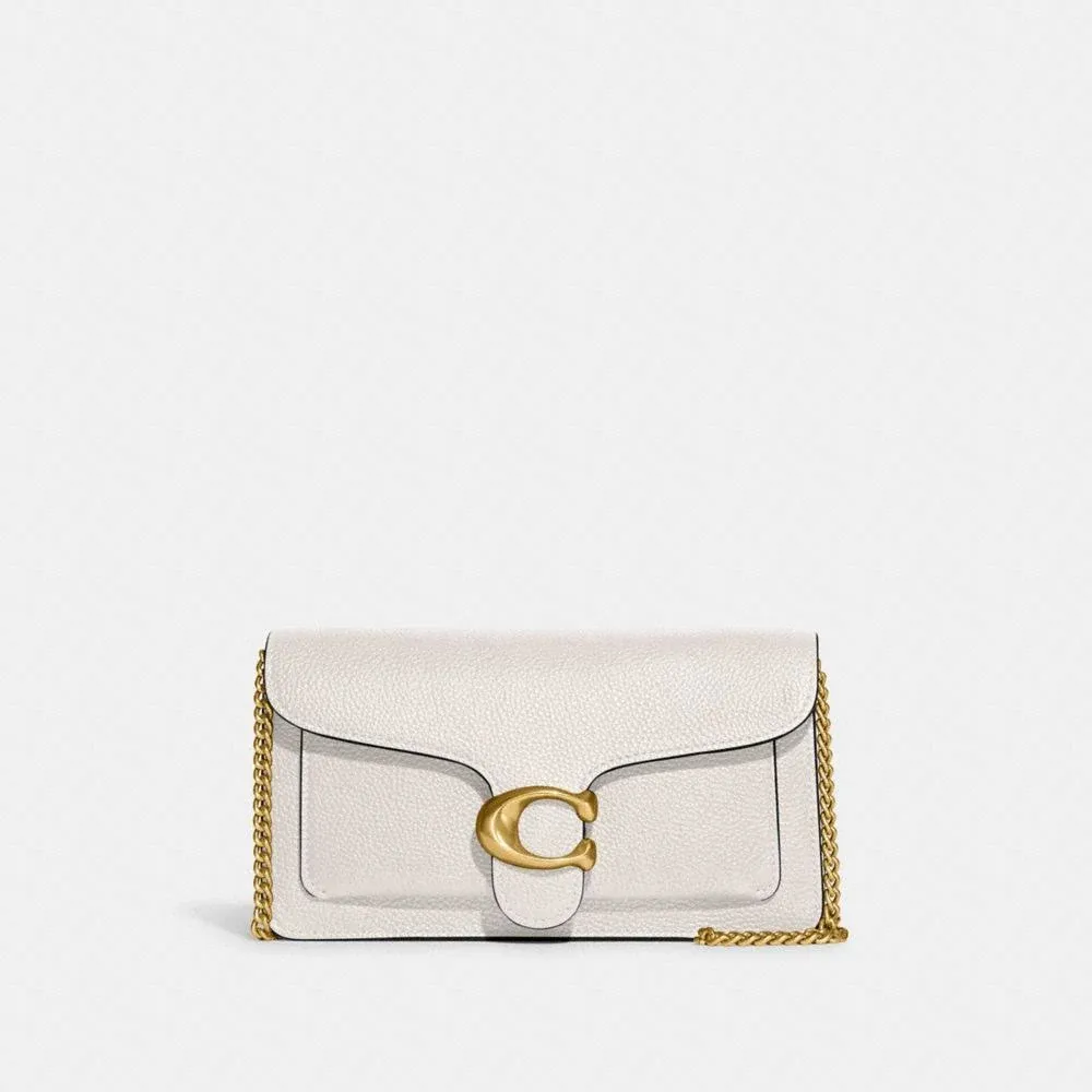 Coach Tabby Chain Leather Clutch Bag