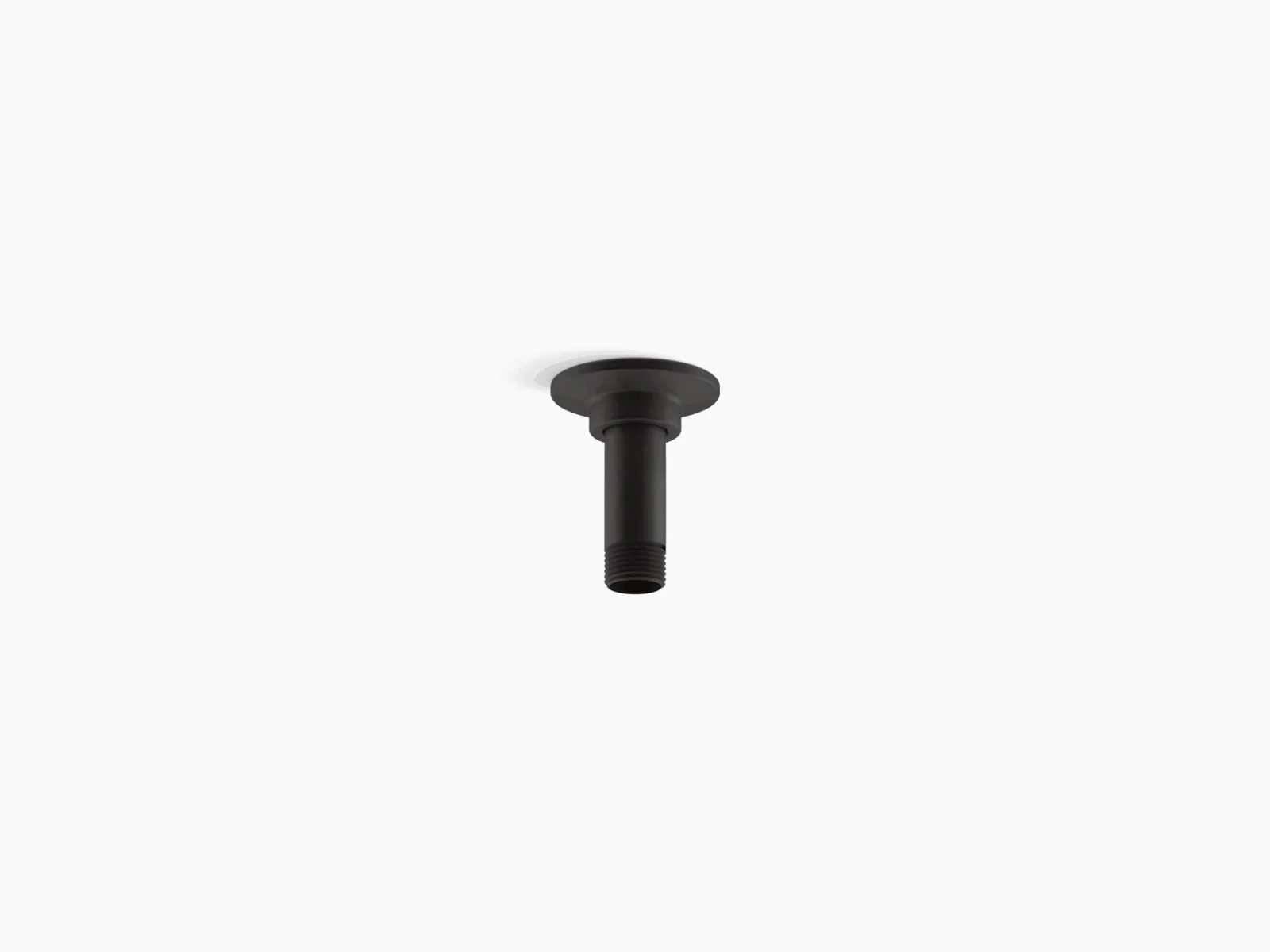 Kohler 3" Ceiling-Mount Rainhead Arm and Flange Matte Black (K-7396-BL)