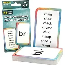 Teacher Created Resources Initial Consonants, Blends & Digraphs Flash Cards (EP62044) 3-1/8" x 5-1/8"