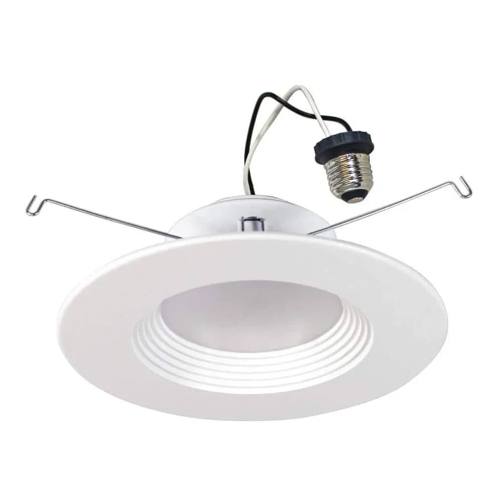 NEW!! 5 in. or 6 in. Selectable CCT Integrated LED Retrofit White Recessed Light