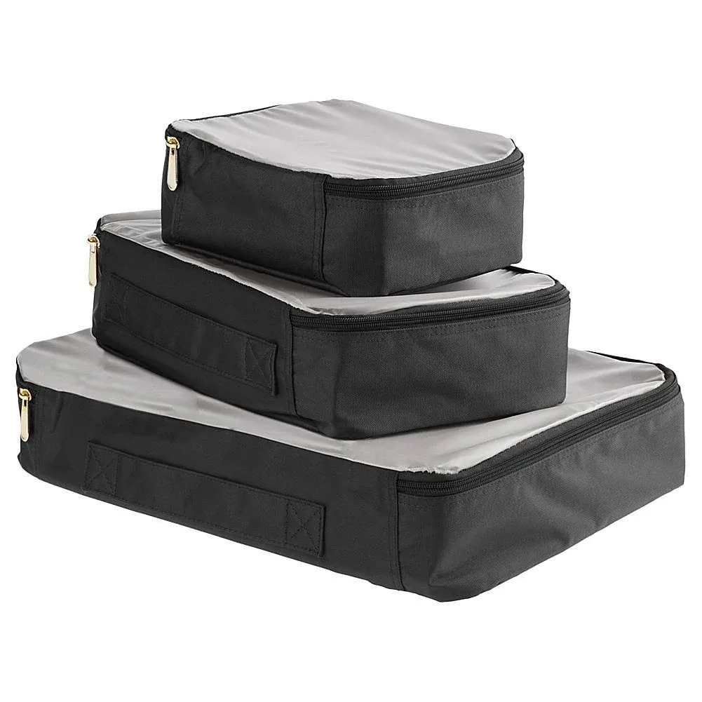 Samantha Brown 3-Piece Packing Cubes Set - Black