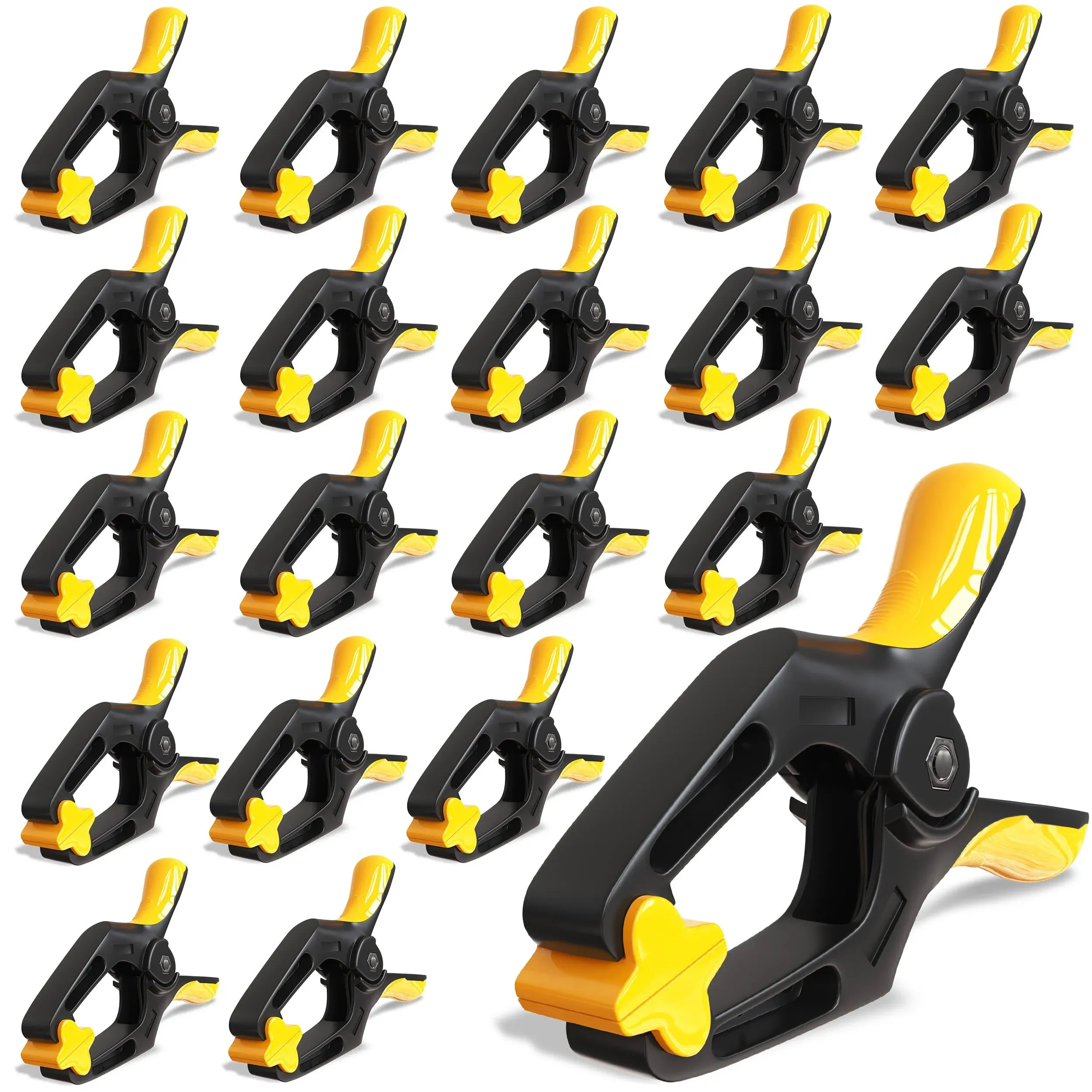 EQUIPTZ Small Spring Clamps 3 inch - 20 Pack Clamps for Backdrop Stand, Tarps ...