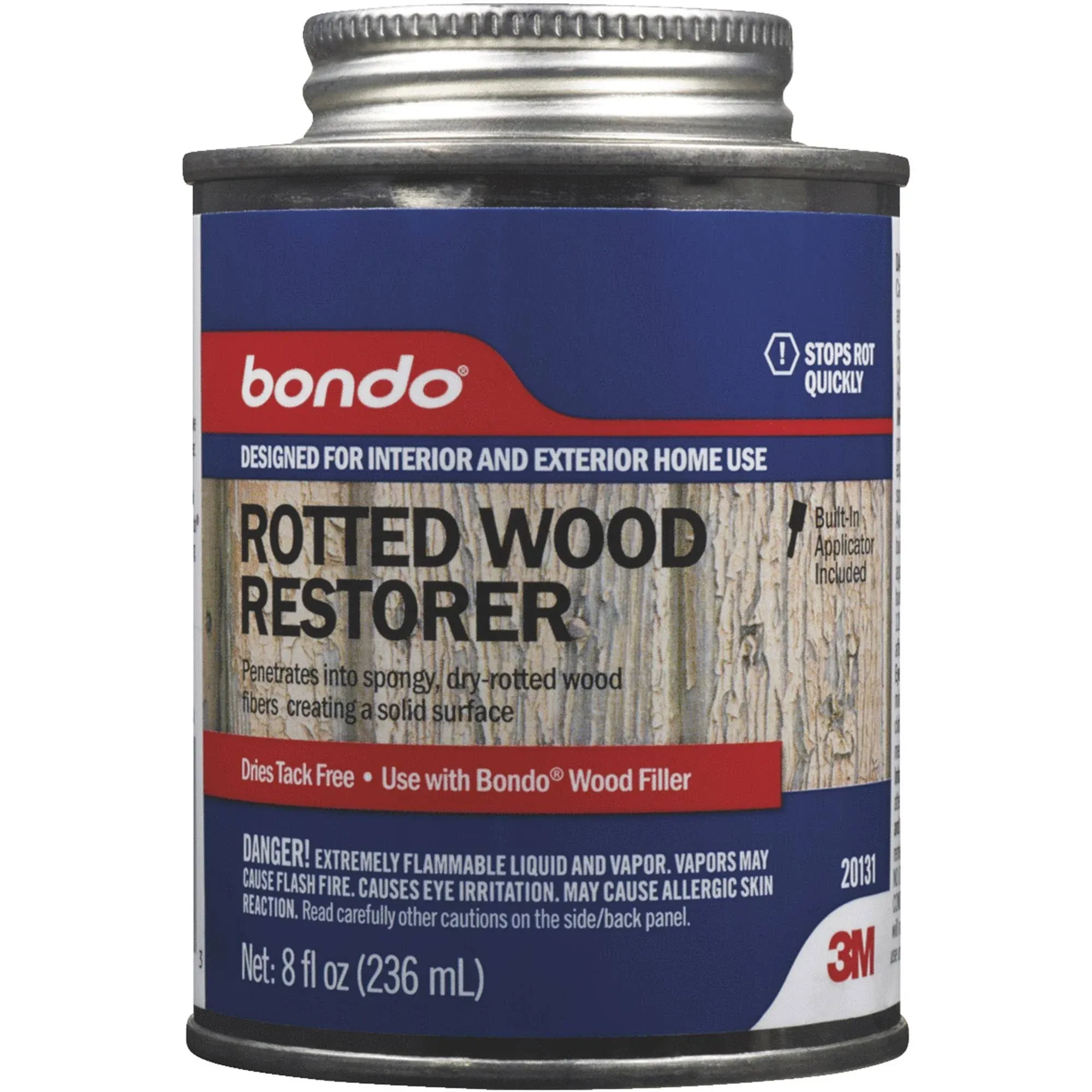 3M PN20131 Rotted Wood Restorer, Liquid, No Odor, White, 8 fl-oz Can