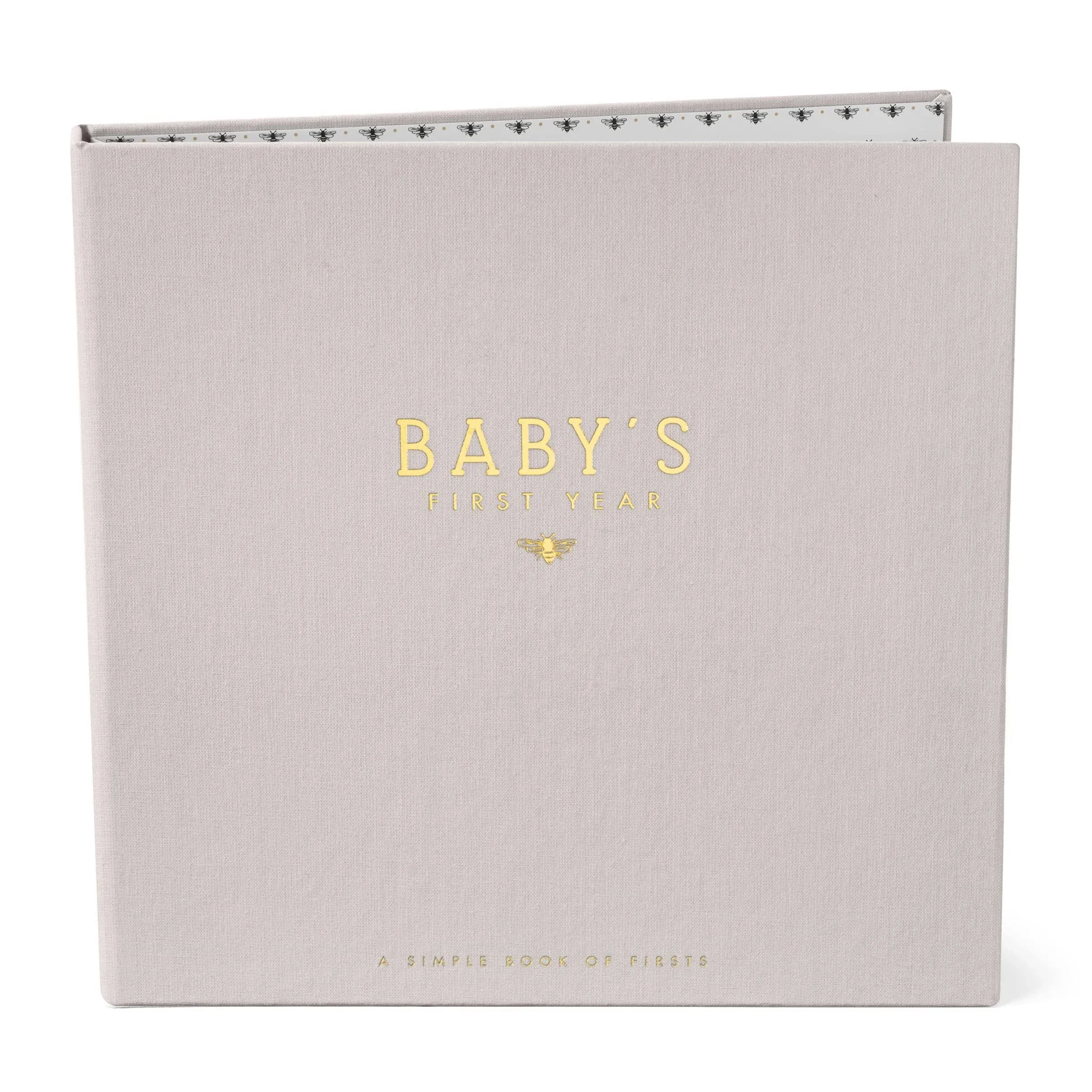 Lucy Darling Honey Bee Theme Luxury Baby Memory Book - First Year Journal Album Photo Book To Capture Precious Memories - Keepsake Pregnancy Baby Record Book - Ultrasound Picture Book