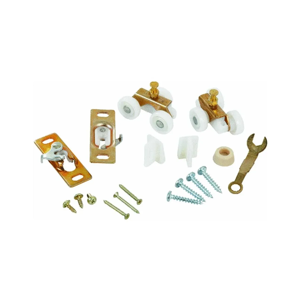 1500 Series Plated Steel Pocket Door Replacement Hardware Set