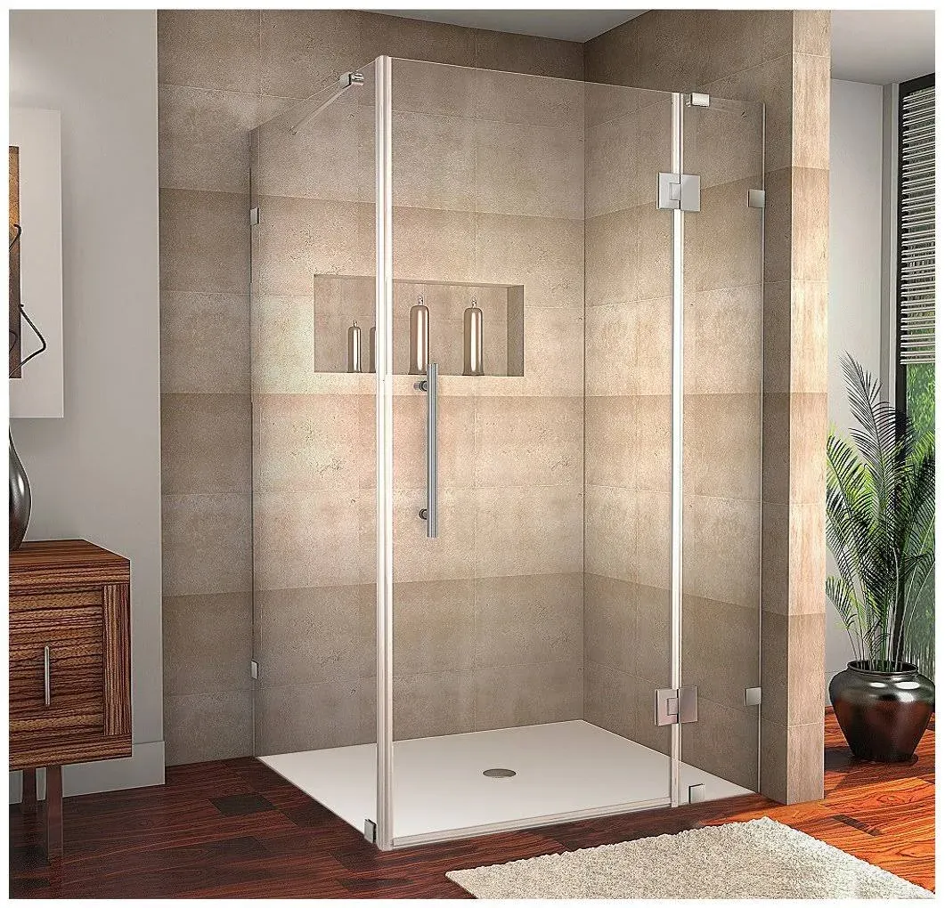 Aston SEN987-SS-4236-10 Stainless Steel Avalux 42" x 36" x 72" Completely Frameless Shower Enclosure