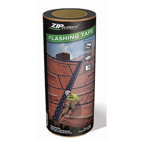 ZIP System Huber ZIP System Flashing Tape | Self-Adhesive Flashing for Structural Panels, Doors-Windows Rough Openings | 12 inch x 50 feet