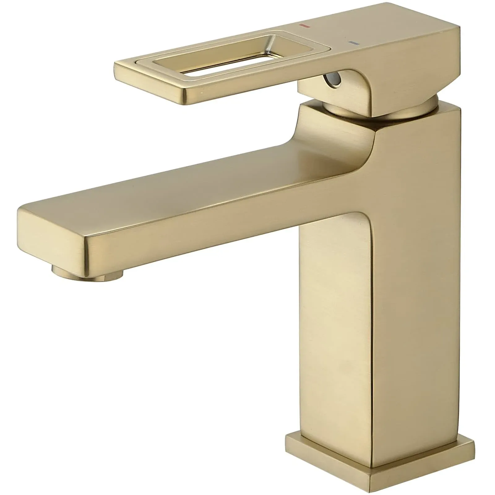 BWE Brushed Gold Single Hole 1-Handle Bathroom Sink Faucet with Drain Lowes.com