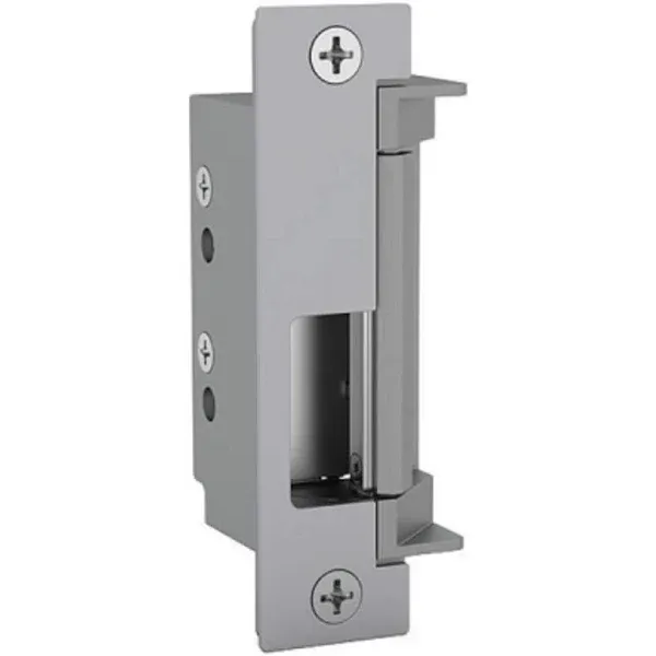 HES 4500C Electric Strike Complete Pac, Accommodates Cylindrical or Mortise Locksets up to a 3/4" Throw latchbolt, Satin Stainless Steel (630), Dual Voltage (12/24 VDC/VAC)