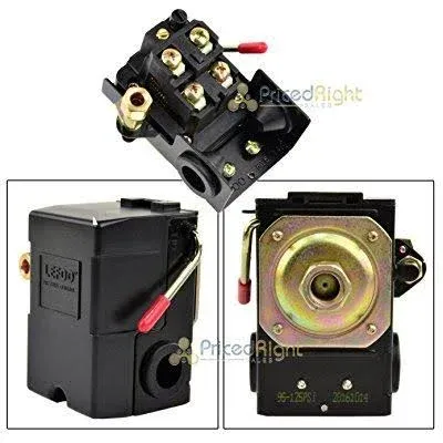 H/D Pressure switch F air compressor 95-125 single port w/ Unloader+on/of<wbr/>f lever