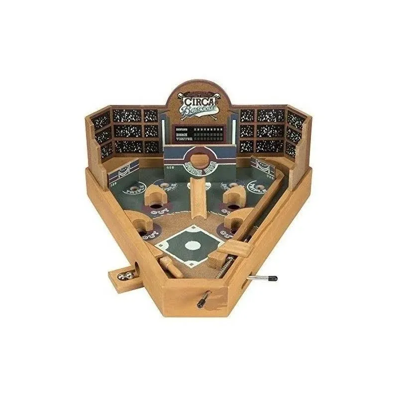  Juego De Habilidad De Mesa De Pinball De Beisbol: Retro Clasico De Madera En...