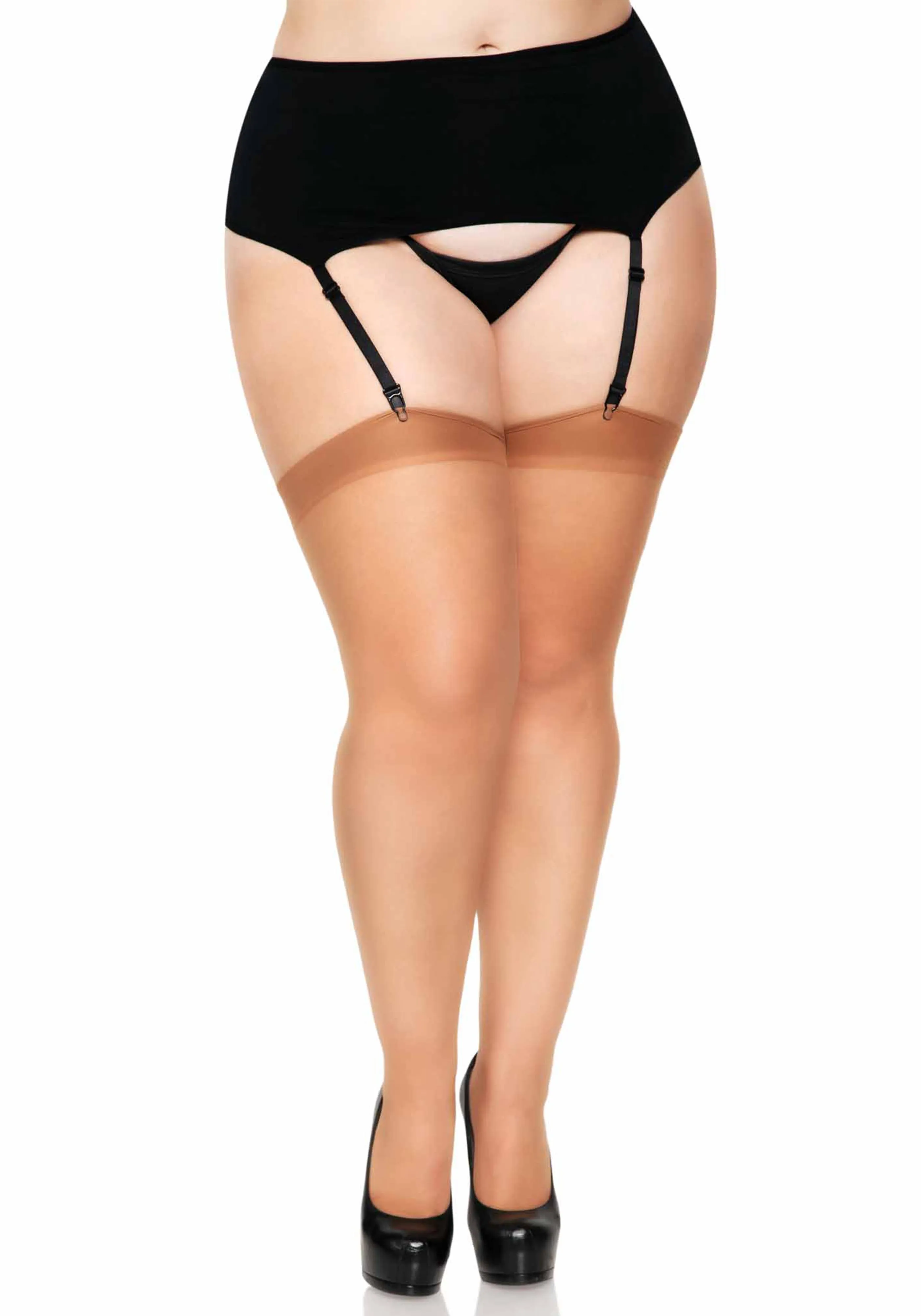 Leg Avenue Sexy Stockings Hosiery Black Back Seam Lingerie For Woman Plus Size