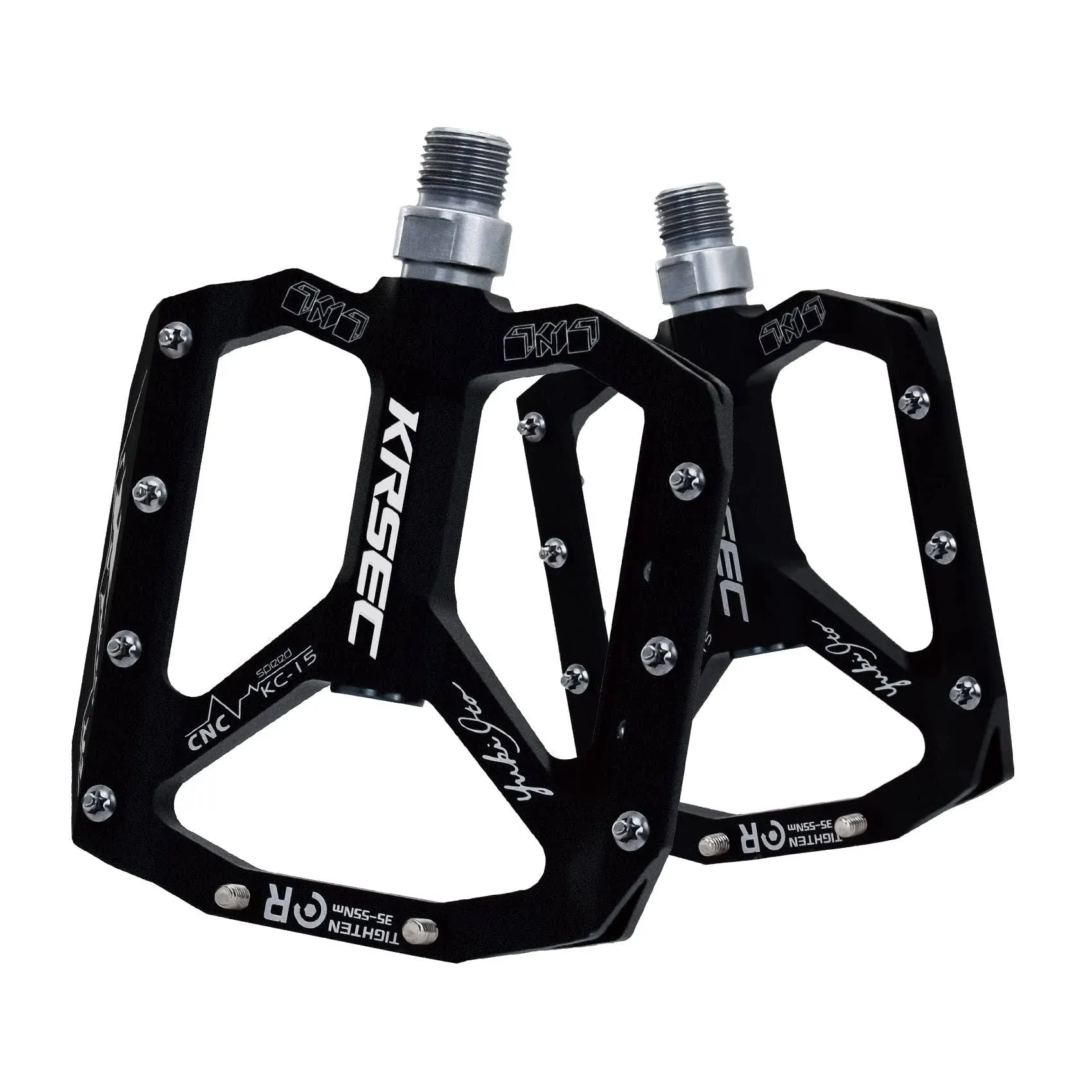 KRSEC Mountain Bike Pedals MTB Pedal Sealed Bearing 9/16&#039;&#039; Aluminum Alloy Cyclin