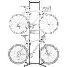 Delta 4-Bike Free Standing Rack & Basket