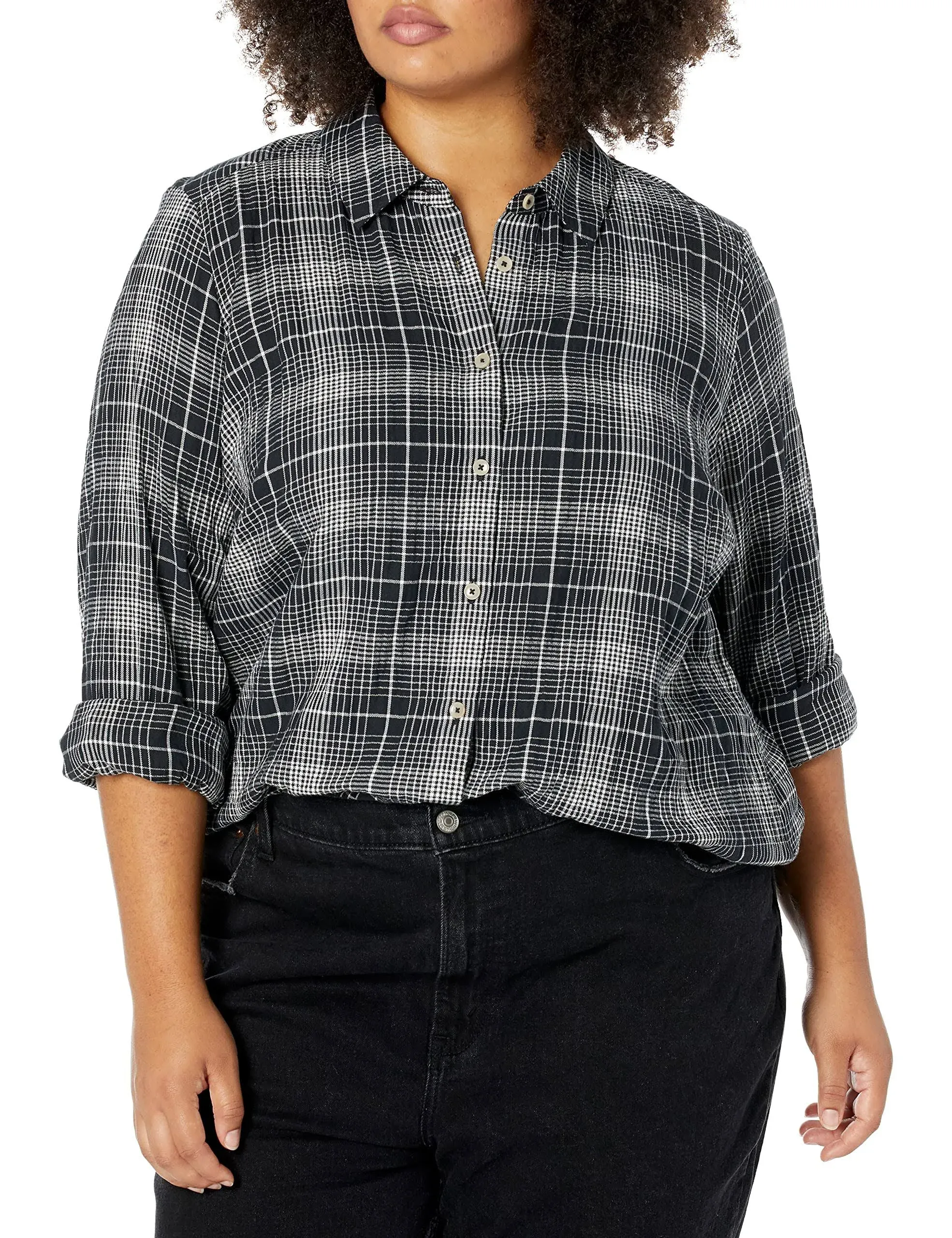 Foxcroft Rhea Long Sleeve Plaid\u205fPerfection Blouse Button Down Shirt Size 12