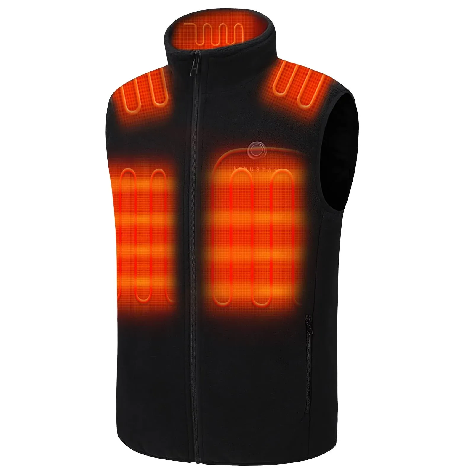 Venustas Men's Fleece Heated Vest with Battery Pack