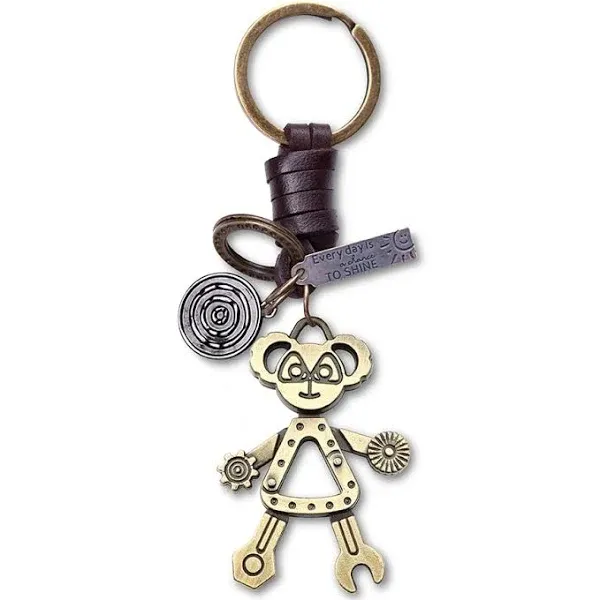 AuPra Lady Robot KeyChain Women Men Funny Children Gift Girl Boy KeyRing Surp...