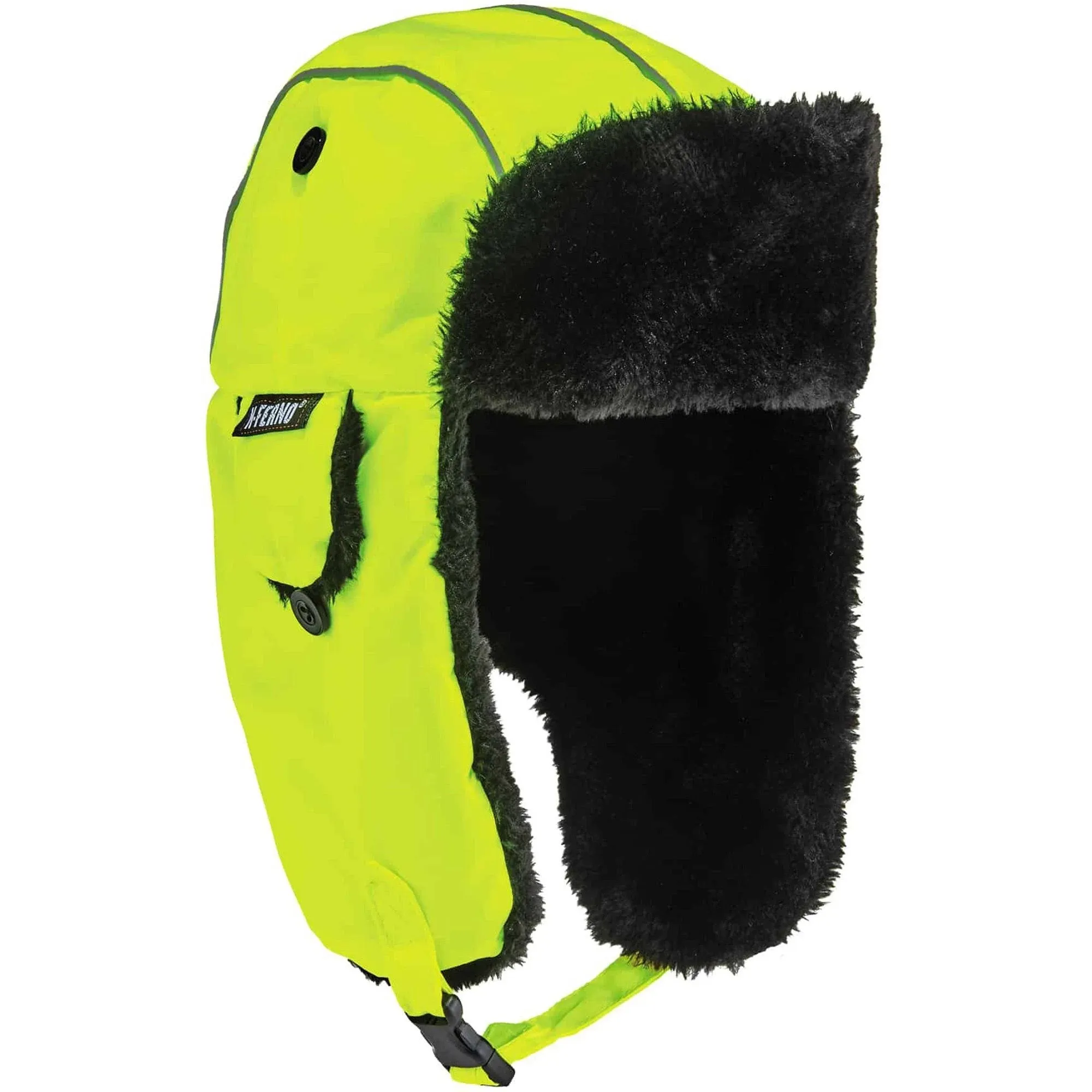 Ergodyne 6802 N-Ferno Lime Classic Trapper Hat-S/M