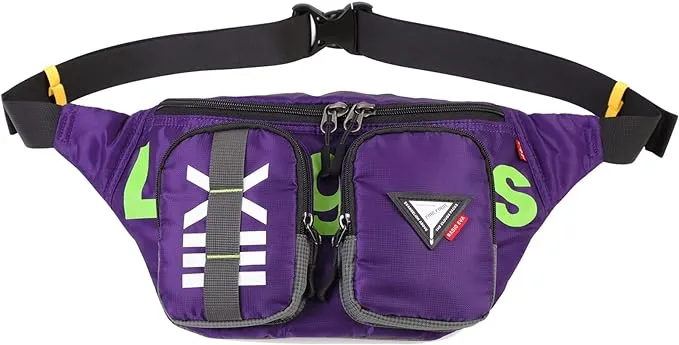 Evangelion Crossbody Fanny Pack - W33×H24×D2.5（c<wbr/>m） Purple Above Waist Pouch