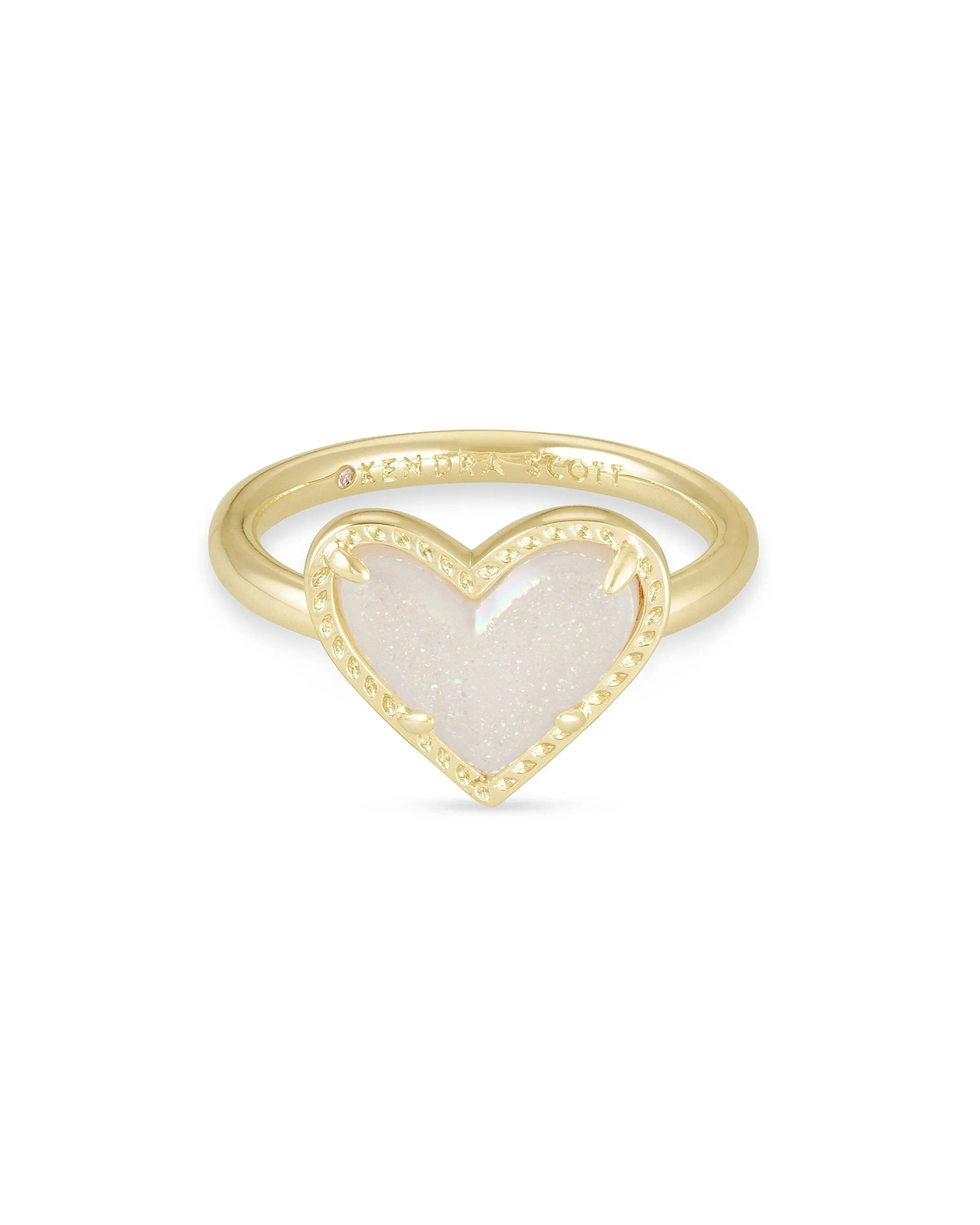 Kendra Scott Ari Heart Ring in Iridescent Drusy