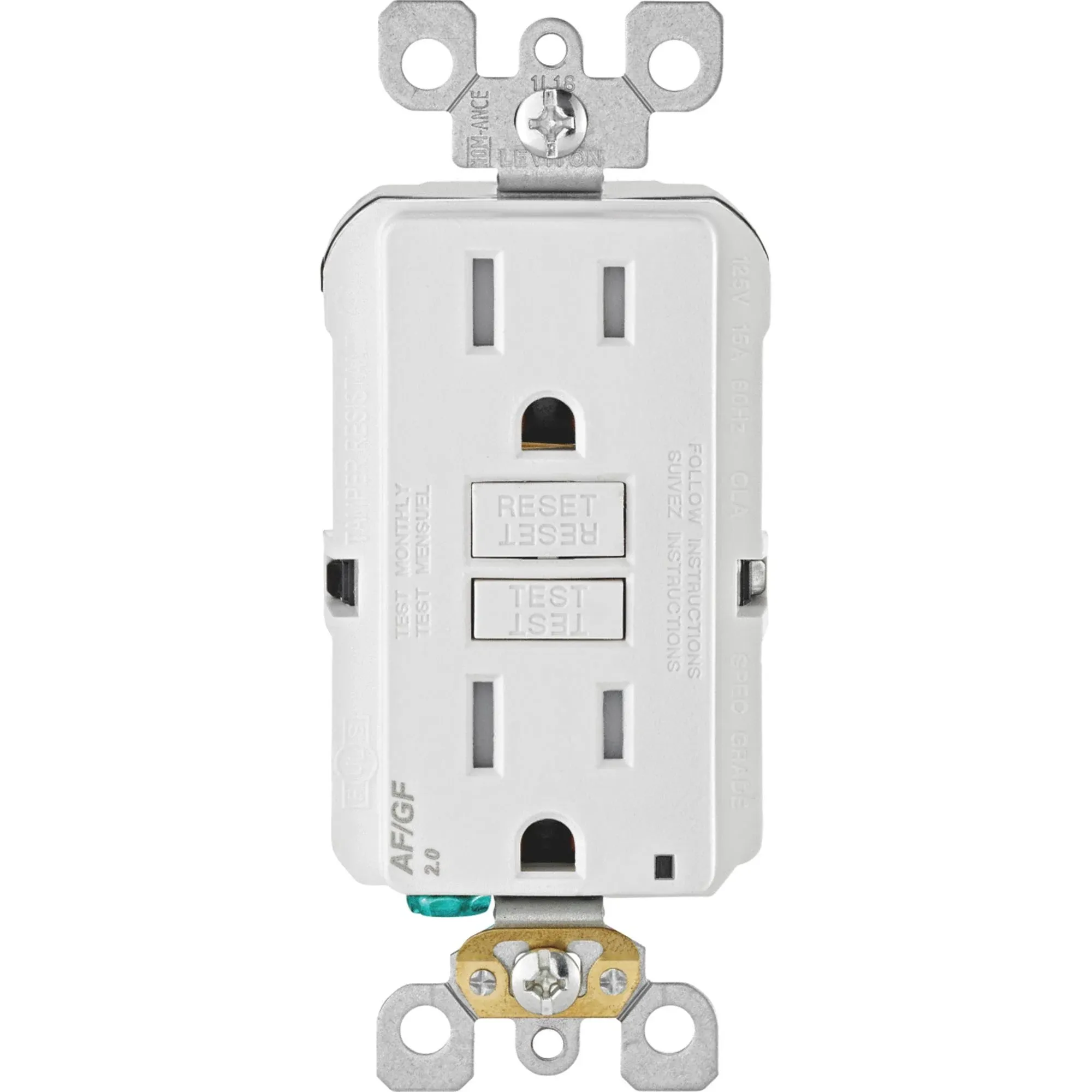 Leviton AGTR1-0KW AFCI-GFCI Dual Function Outlet